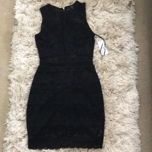 FORMAL BLACK MESH DRESS